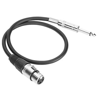 Imagem de Cabo XLR para TRS, cabo de áudio de interconexão balanceada de 6,35 mm para transmissão de áudio para microfone para mixer(XLR feminino, 2 metros)