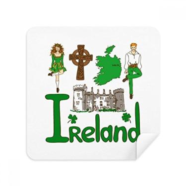 Imagem de Tecido de camurça com estampa de marcos da Irlanda National Symbol da Irlanda, pacote com 2