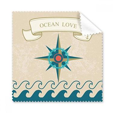 Imagem de Pano de limpeza com estampa de bússola Ocean Love Sea 5 peças