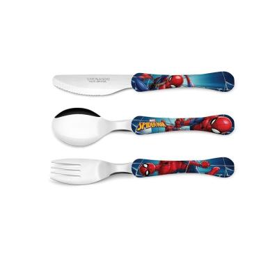 Imagem de Faqueiro com 3 peças - Homem Aranha