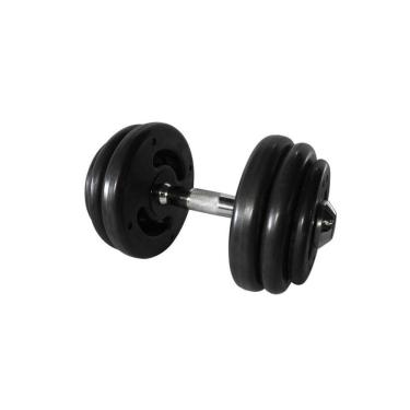 Imagem de Dumbbell Injetado com Pegada Cromada Academia Fitness 24kg