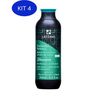 Imagem de Kit 4 Shampoo Cacheados Perfeitos 250ml - Lattans