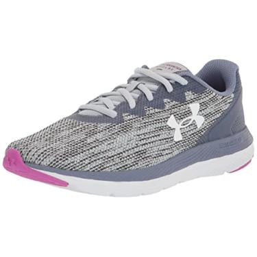 Imagem de Under Armour Tênis de corrida feminino Charged Impulse 2 Knit, (109) Cinza moderno/roxo aurora/branco, 34
