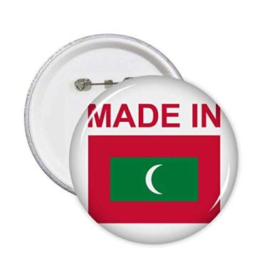 Imagem de Made in Maldives Country Love Alfinetes redondos emblema botão decoração acessório 5 peças