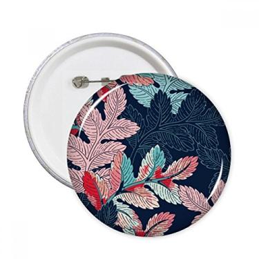 Imagem de Folha em pó desenho arte planta pinos redondos crachá botão emblema acessório decoração 5 peças