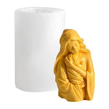 Imagem de Molde de de Silicone 3D,Mãe abraço criança molde de aromaterapia | Molde Madonna, molde de resina do bebê Jesus, molde de bolo para artes de resina, escultura em casa, pasta de vela, sobremesas Sritob