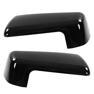 Imagem de Tampa do Espelho Metade Superior, Tampa do Espelho Retrovisor Externo Direito Esquerdo Para Silverado 1500 2019-2022 Para Sierra 1500 2019-2022 (Preto Brilhante)