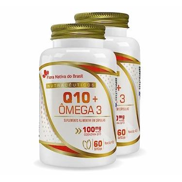 Imagem de Kit Com 2 - Coenzima Q10 100mg Por Porção + Ômega3 60 Caps Flora Nativa do Brasil
