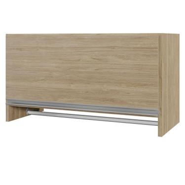 Imagem de Armário Multiuso Aéreo Cabideiro Grécia L03 Castanho - Lyam