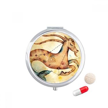 Imagem de Janeiro de dezembro, Capricórnio, Constelação do zodíaco, Estojo de comprimidos, Porta-comprimidos, Organizador de medicamentos, Presente espelhado