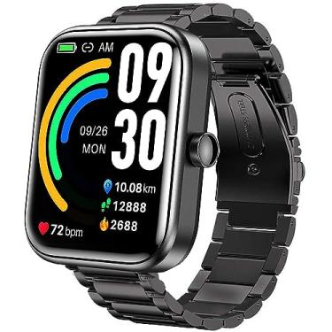 Imagem de Lamshaw Pulseira de relógio inteligente TOZO S3 compatível com relógio inteligente TOZO S3, pulseiras de substituição de aço inoxidável de liberação rápida, compatíveis com relógio