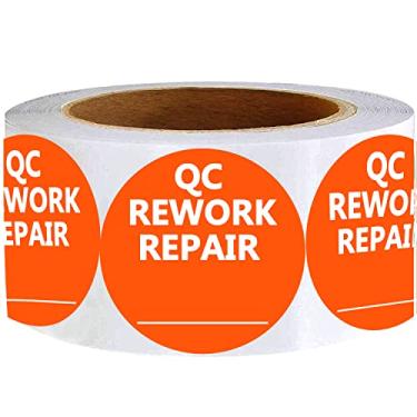 Imagem de Etiquetas de inventário QC Rework Repair Warehouse, adesivo de verificação de controle de qualidade, 5 polegadas, 500 peças por pacote