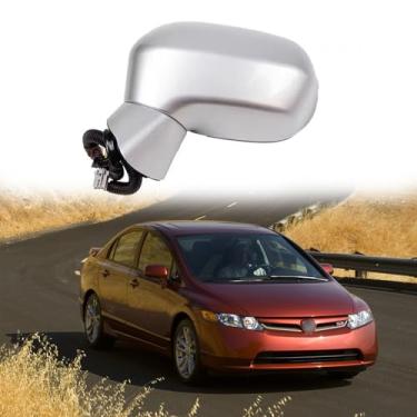 Imagem de Conjunto de espelho lateral do motorista adequado para Honda CIVIC 2006 2007 2008 2009 2010 2011 HONDA CIVIC ajuste de lente de substituição do espelho retrovisor lateral