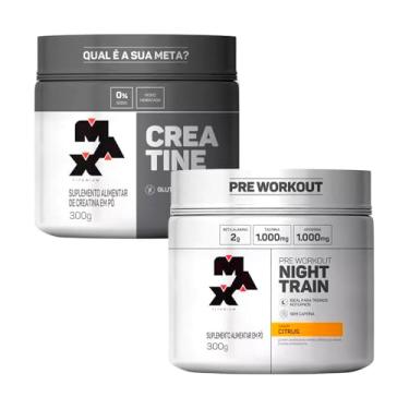 Imagem de Kit Night Train 300g + Creatina 300g - Max Titanium (Citrus)