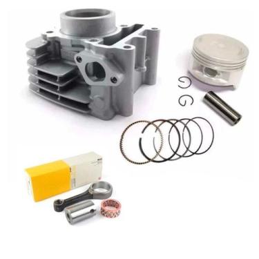 Imagem de Kit Motor Cilindro Pistão E Anéis Crypton 115 Std + BIELA - METAL LEVE