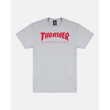 Imagem de Thrasher Camiseta Skate Mag Manga Curta, XX-Grande, cinza, XXG