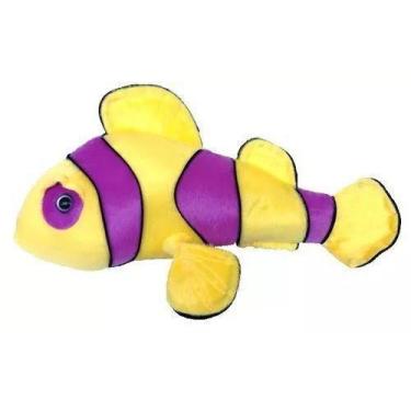 Imagem de Peixe Palhaço de Pelúcia Colorido 35 cm Antialérgico - Mirante Brasil