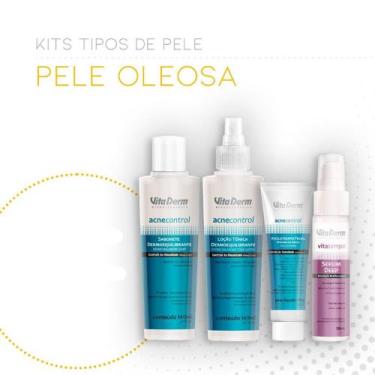 Imagem de Kit facial para peles oleosas - Vita Derm Hipoalergênica