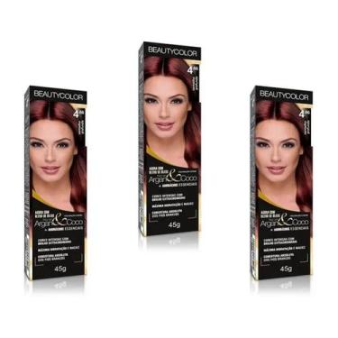 Imagem de Beauty Color Tintura 3.0 CASTANHO ESCURO 45gr (03 Unidades) Cores Norm