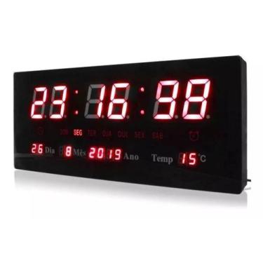 Imagem de Relogio De Parede Digital Led Digital Alarme Grande - Ketchup