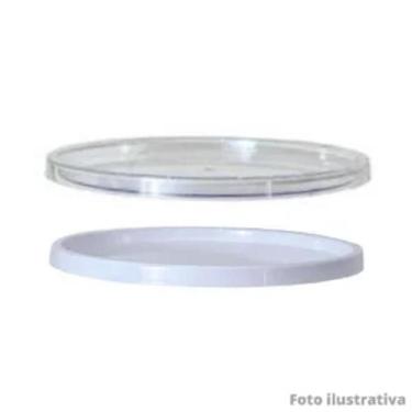 Imagem de Bandeja Redonda Linha Topazio Transparente 23cm Uni. - FestPlastik