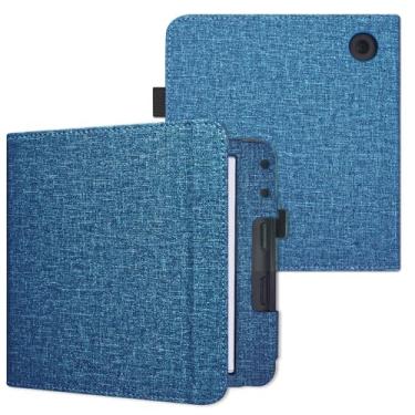 Imagem de JKhandy Capa para Kobo Libra Color (modelo: N428, versão 2024), capa protetora de couro PU, fecho magnético, azul marinho