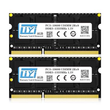 Imagem de LIYI DDR3L/DDR3 RAM 8GB (2x4GB) 1333MHz PC3L-10600/PC3-10600 CL9 2Rx8 204-Pin Non-ECC Unbuffered 1.35V/1.5V Laptop RAM SODIMM Notebook RAM Memória RAM Módulo de Atualização