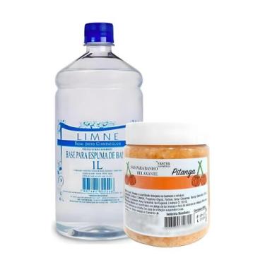 Imagem de Kit Banheira 1L Espuma Banho E Sais de Banho Pitanga 900gr - Embaleve 