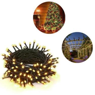 Imagem de Pisca Pisca Com 200 Led 8 Funções Enfeite Decorativo Natalino Externo 
