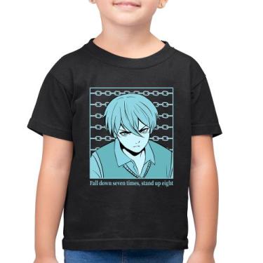 Imagem de Camiseta Algodão Infantil Fall Down Seven Times, Stand Up Eight - Foca