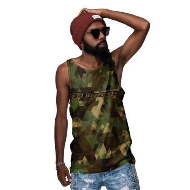 Imagem de Camiseta Regata Geometric Camuflada Di Nuevo Street Wear, Preto, G