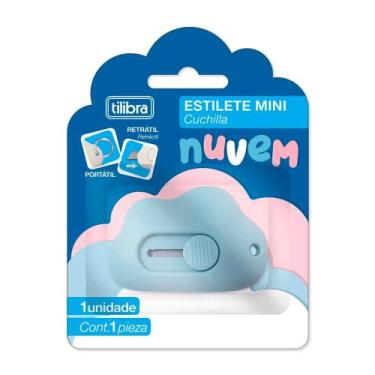 Imagem de Estilete Mini Nuvem Azul 5,5cm - Tilibra