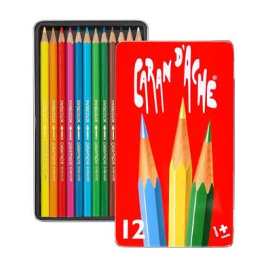 Imagem de Lápis de Cor Aquarelável Caran D'ache Red 12 Cores