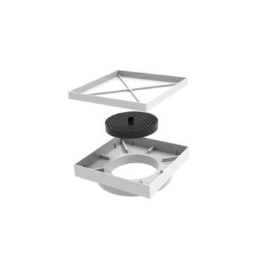 Imagem de Ralo Invisível Sifonado 15x15 Branco Banheiro modelo Porcelanato Colar