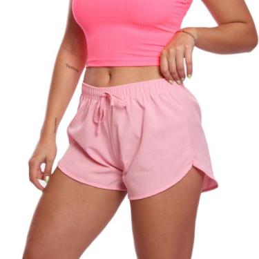 Imagem de Short Feminino Shortinho Tactel Moda Praia Piscina Verão Adulto - Brás