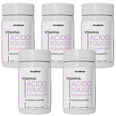 Imagem de Kit Combo 05 UND Acido Fólico Vitamina Gestante 300 Cápsulas  Natunéct