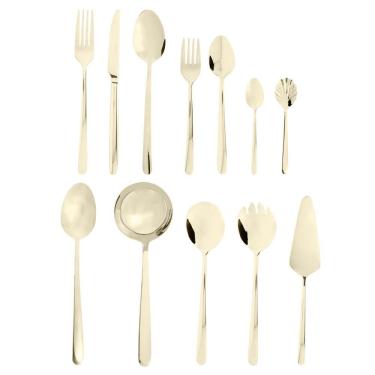 Imagem de Faqueiro 54 Peças de Aço Inox  Viena Champanhe - Wolff