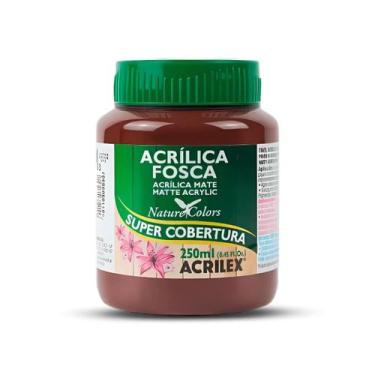 Imagem de Tinta Acrílica Acrilex Fosca 250ml Escolha a Cor, 526 - MARROM ESCURO