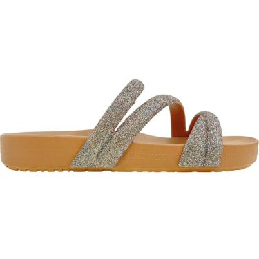 Imagem de Tamanco Feminino Papete Casual Dia a Dia com Tiras em Glitter Zaxy 18956