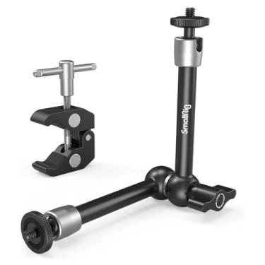 Imagem de SmallRig Clamp de com Rosca de 1/4" e 3/8" e Braço Mágico Articulado Ajustável de 9.8 Polegadas com Parafuso de Rosca de 1/4" para Monitor LCD/Luzes LED - KBUM2732B