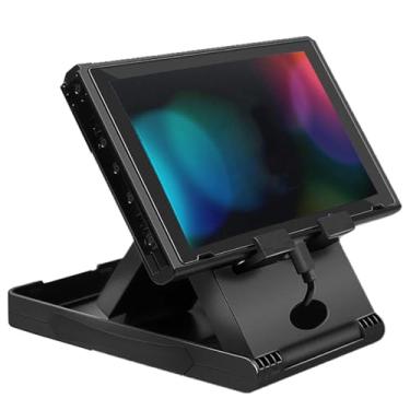 Imagem de Suporte de brinquedo dobrável ajustável compatível com o console Nintendo Switch, suporte de suporte compacto portátil com 3 configurações de altura