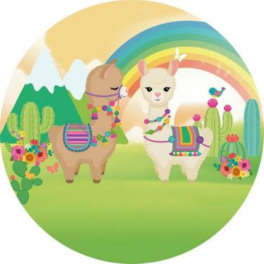 Imagem de Painel Redondo 3D Sublimado Lhama Frd-859