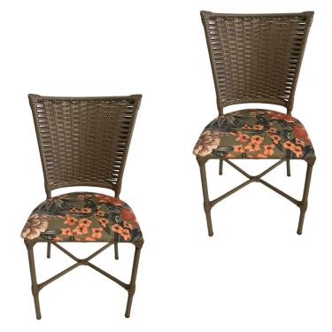 Imagem de 2 Cadeira Vivara Mesa Jantar Estofada Cozinha Fibra Sintética Areia