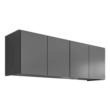 Imagem de Armário Aéreo Multiuso Lavanderia 118cm Monna Preto Z34 - Mpozenato