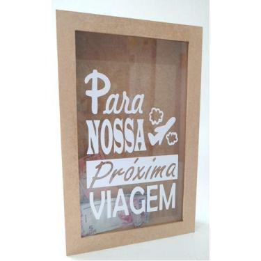 Imagem de Caixa Quadro Cofre Mdf 27x17 Para Nossa Próxima Viagem - sonhos e idei