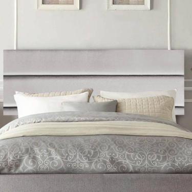 Imagem de Painel Estofada Argentina 140cm Casal Para Cama Box Quarto Suede Cinza Claro - Gat Magazine