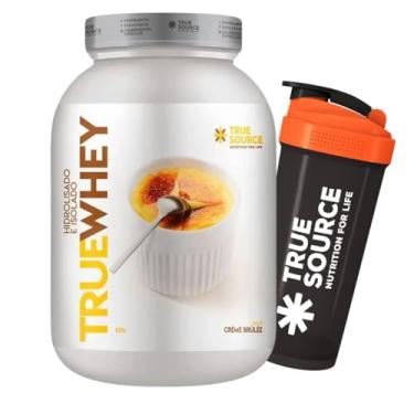 Imagem de True Source True Whey (837G) - Hidrolisado E Isolado - Vanilla Creme Brulle + Coqueteleira Exclusiva