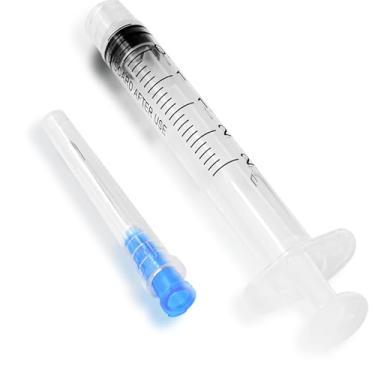 Imagem de Atsuhut Seringas Luer Lock Descartáveis De 2,5 Ml Com Agulha 23G 1 Polegada, Embalagem Individual - Pacote 20