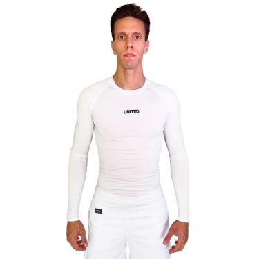 Imagem de Camiseta United performance de compressão térmica Manga Longa Proteção Solar UV 50+ - Cinza - P-Masculino