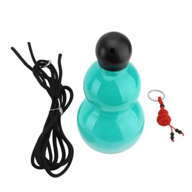 Imagem de Gourd Water Bottle Chinese Retro Portable Drinking Sports Bottle com Strap 800ml Material PC de grande capacidade para homens Mulheres Travel Gym (Azul)